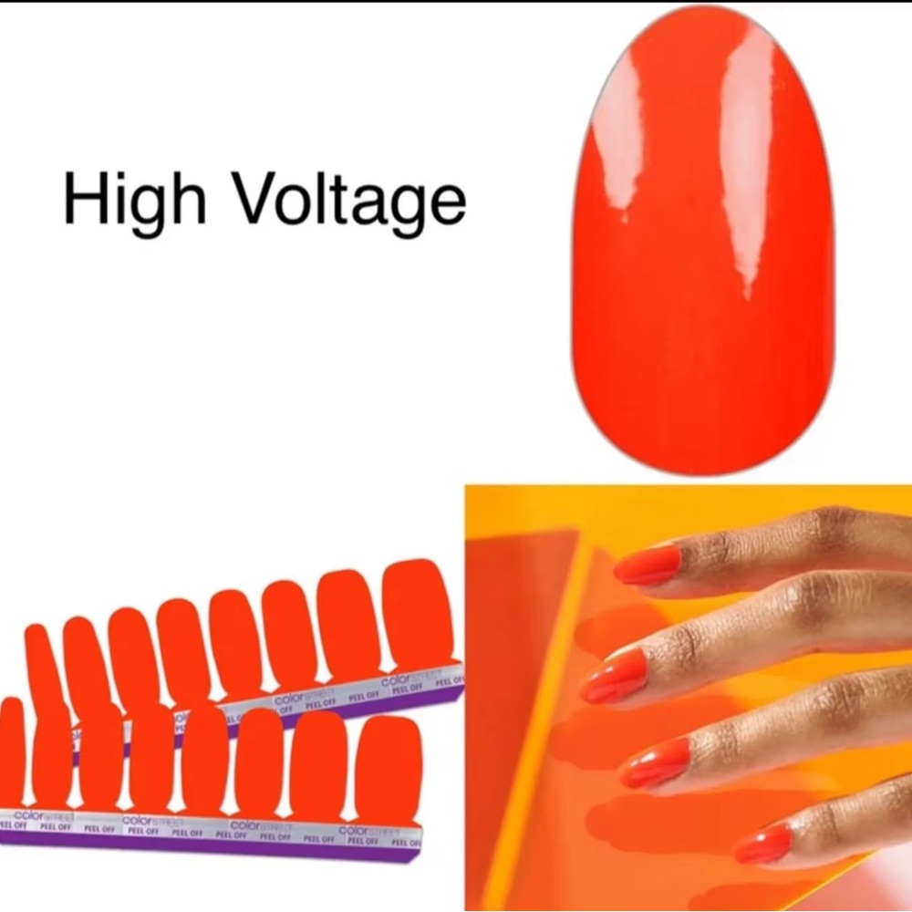 NEW in package Color Street High Voltage nail polish strips, retired, rare!